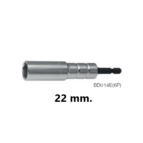 SKI - สกี จำหน่ายสินค้าหลากหลาย และคุณภาพดี | KOKEN BD014E-22 ลูกบ๊อกยาว 6P-22mm. ใช้กับไขควงไฟฟ้าแกน 1/4นิ้ว